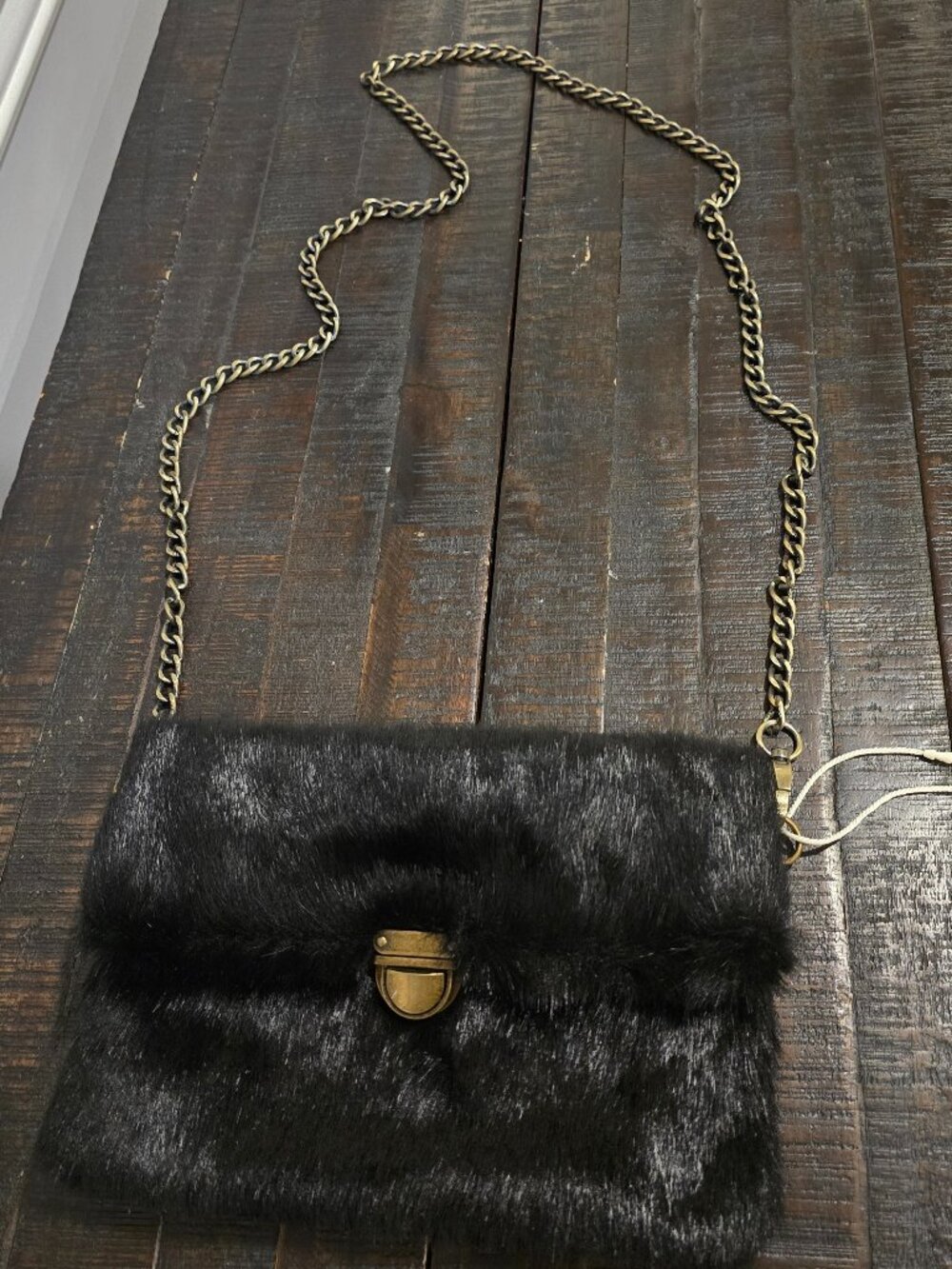 NEW Faux Fur Crossbody / Clutch bag